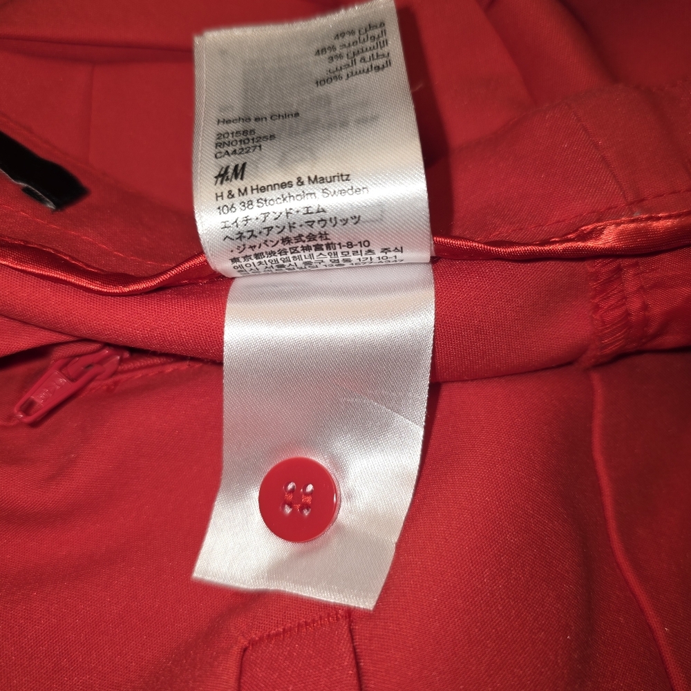 H&M Bright Red Mini Skirt Size 10 - Picture 9 of 9